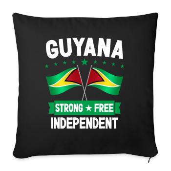 Guyana - Sofa pillowcase 17,3'' x 17,3'' (45 x 45 cm) - black - Front
