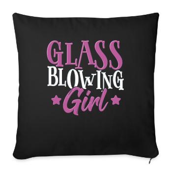 Souffleurs de verre Filles Souffleurs de verre Souffleurs de verre - Housse de coussin décorative 45 x 45 cm - noir - Devant