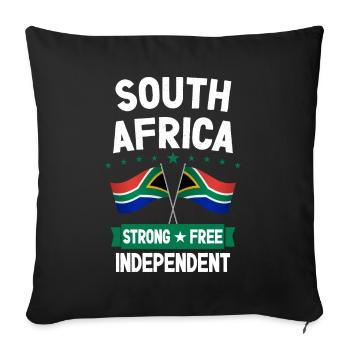 South Africa - Sofa pillowcase 17,3'' x 17,3'' (45 x 45 cm) - black - Front