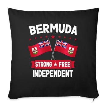 Bermuda - Sofakissenbezug 45 x 45 cm - Schwarz - Vorne