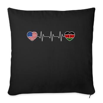 Kenya - Sofa pillowcase 17,3'' x 17,3'' (45 x 45 cm) - black - Front