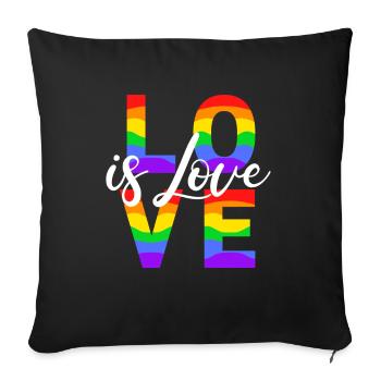 Love Is Love - Sofakissenbezug 45 x 45 cm - Schwarz - Vorne