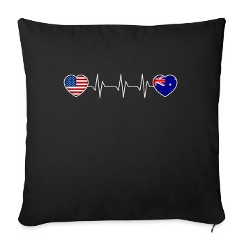 Australie - Housse de coussin décorative 45 x 45 cm - noir - Devant
