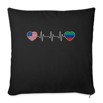 Dagestan - Sofa pillowcase 17,3'' x 17,3'' (45 x 45 cm) - black - Front