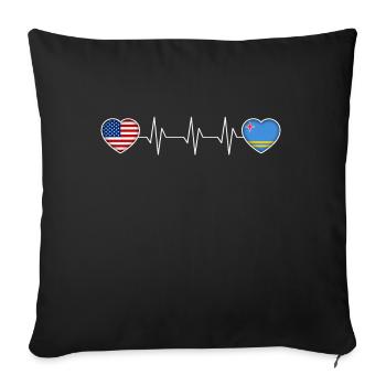 Aruba - Sofa pillowcase 17,3'' x 17,3'' (45 x 45 cm) - black - Front