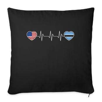 Botswana - Housse de coussin décorative 45 x 45 cm - noir - Devant