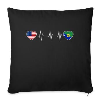 Christmas Island - Sofa pillowcase 17,3'' x 17,3'' (45 x 45 cm) - black - Front