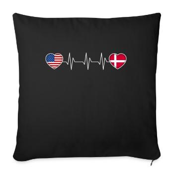 Danemark - Housse de coussin décorative 45 x 45 cm - noir - Devant