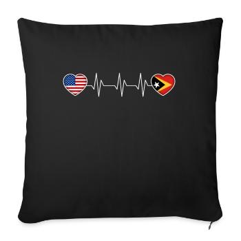 Timor oriental - Housse de coussin décorative 45 x 45 cm - noir - Devant