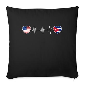 Cuba - Housse de coussin décorative 45 x 45 cm - noir - Devant