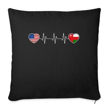 Oman - Housse de coussin décorative 45 x 45 cm - noir - Devant