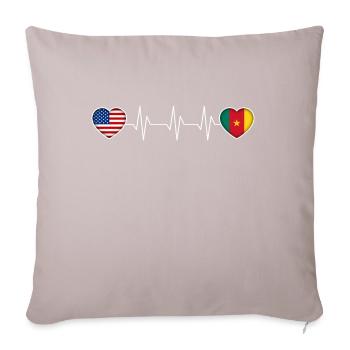Cameroon - Sofa pillowcase 17,3'' x 17,3'' (45 x 45 cm) - light taupe - Front
