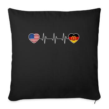 Allemagne de l'Est - Housse de coussin décorative 45 x 45 cm - noir - Devant