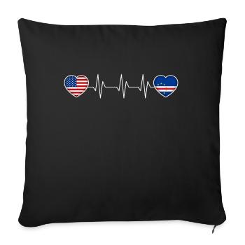 Cape Verde - Sofa pillowcase 17,3'' x 17,3'' (45 x 45 cm) - black - Front