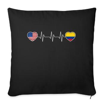Colombie - Housse de coussin décorative 45 x 45 cm - noir - Devant