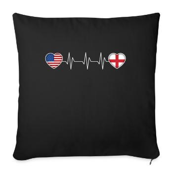 England - Sofa pillowcase 17,3'' x 17,3'' (45 x 45 cm) - black - Front
