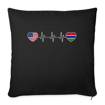 Gambie - Housse de coussin décorative 45 x 45 cm - noir - Devant