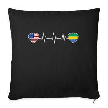 Gabon - Sofa pillowcase 17,3'' x 17,3'' (45 x 45 cm) - black - Front