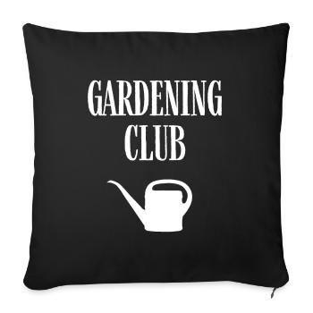 Gartenbau-Club - Sofakissenbezug 45 x 45 cm - Schwarz - Vorne