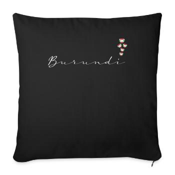 Burundi - Sofa pillowcase 17,3'' x 17,3'' (45 x 45 cm) - black - Front
