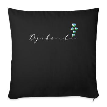 Djibouti - Sofa pillowcase 17,3'' x 17,3'' (45 x 45 cm) - black - Front