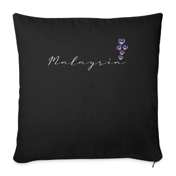 Malaysia - Sofa pillowcase 17,3'' x 17,3'' (45 x 45 cm) - black - Front