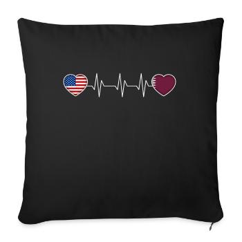 Qatar - Sofa pillowcase 17,3'' x 17,3'' (45 x 45 cm) - black - Front