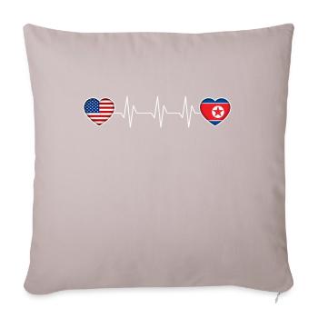 North Korea - Sofa pillowcase 17,3'' x 17,3'' (45 x 45 cm) - light taupe - Front