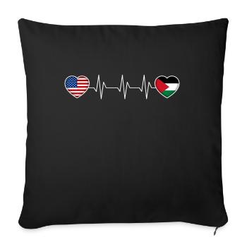 Palestine - Housse de coussin décorative 45 x 45 cm - noir - Devant