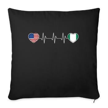 Nigéria - Housse de coussin décorative 45 x 45 cm - noir - Devant