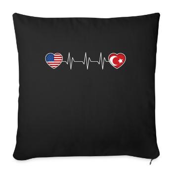 Empire ottoman - Housse de coussin décorative 45 x 45 cm - noir - Devant