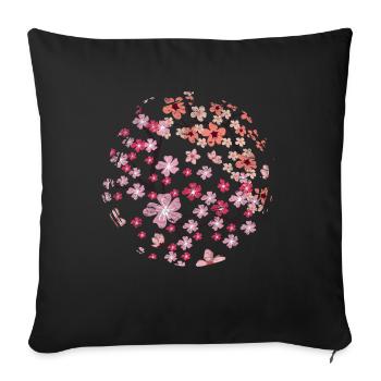 Japanese Sakura Blossom Gift Japan Cherry Blossoms - Sofa pillowcase 17,3'' x 17,3'' (45 x 45 cm) - black - Front