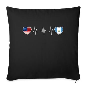 Guatemala - Sofa pillowcase 17,3'' x 17,3'' (45 x 45 cm) - black - Front