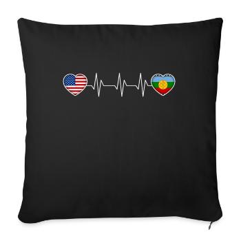 Mapuche - Sofa pillowcase 17,3'' x 17,3'' (45 x 45 cm) - black - Front