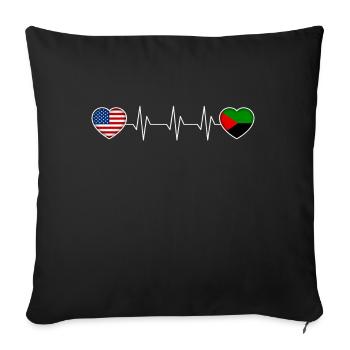 Martinique - Housse de coussin décorative 45 x 45 cm - noir - Devant
