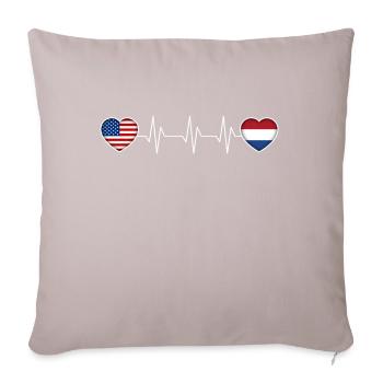 Antilles néerlandaises - Housse de coussin décorative 45 x 45 cm - taupe clair - Devant