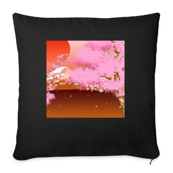 Japan Sakura Tree Gift Japanese Cherry Blossoms - Sofa pillowcase 17,3'' x 17,3'' (45 x 45 cm) - black - Front