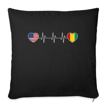 Guinée - Housse de coussin décorative 45 x 45 cm - noir - Devant