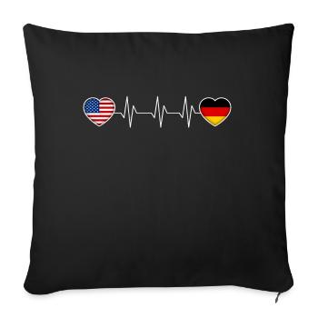 Germany - Sofa pillowcase 17,3'' x 17,3'' (45 x 45 cm) - black - Front