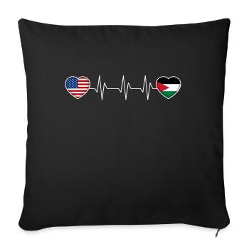 Jordanie - Housse de coussin décorative 45 x 45 cm - noir - Devant