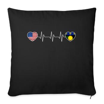 Guadeloupe - Housse de coussin décorative 45 x 45 cm - noir - Devant