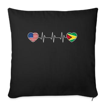 Guyana - Sofa pillowcase 17,3'' x 17,3'' (45 x 45 cm) - black - Front