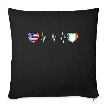 Ireland - Sofa pillowcase 17,3'' x 17,3'' (45 x 45 cm) - black - Front