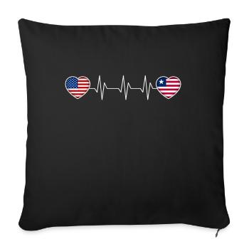Libéria - Housse de coussin décorative 45 x 45 cm - noir - Devant
