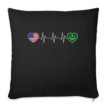Mauritania - Sofa pillowcase 17,3'' x 17,3'' (45 x 45 cm) - black - Front