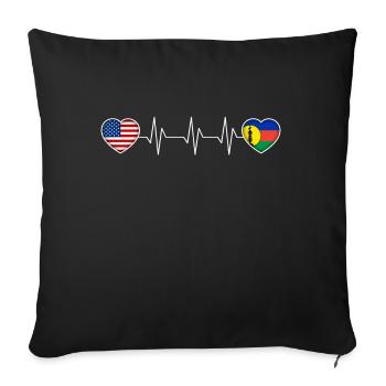 Nouvelle Calédonie - Housse de coussin décorative 45 x 45 cm - noir - Devant