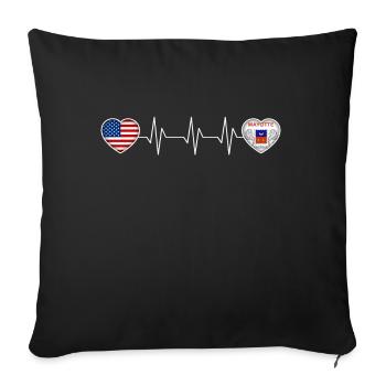 Mayotte - Housse de coussin décorative 45 x 45 cm - noir - Devant