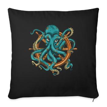 Octopus Sea Life Ocean Animal Gift Octopus - Sofa pillowcase 17,3'' x 17,3'' (45 x 45 cm) - black - Front