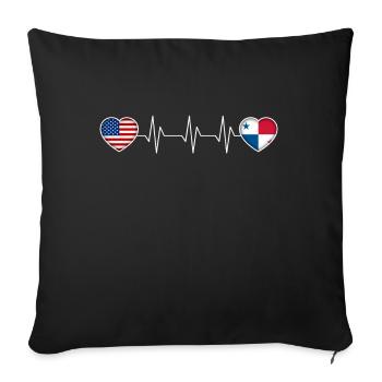Panama - Sofa pillowcase 17,3'' x 17,3'' (45 x 45 cm) - black - Front