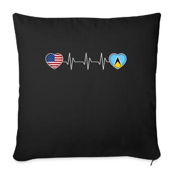 Saint Lucia - Sofa pillowcase 17,3'' x 17,3'' (45 x 45 cm) - black - Front